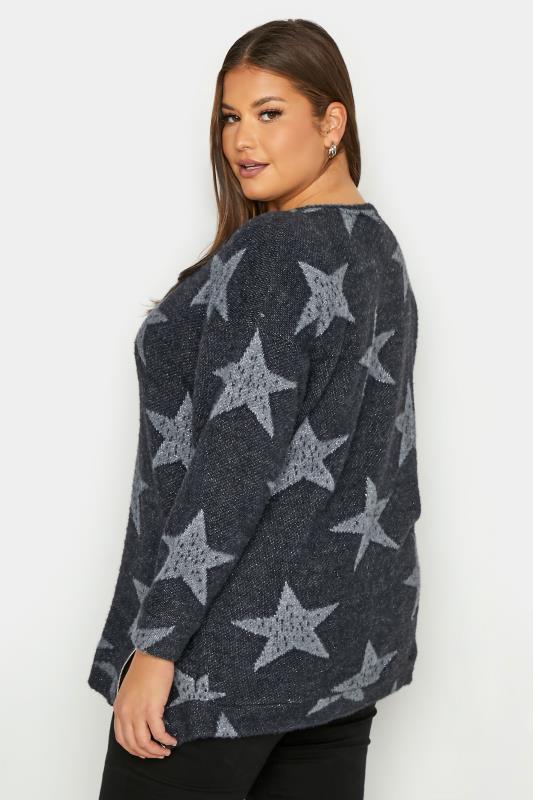 Navy Star Print Zip Detail Sweatshirt_C.jpg