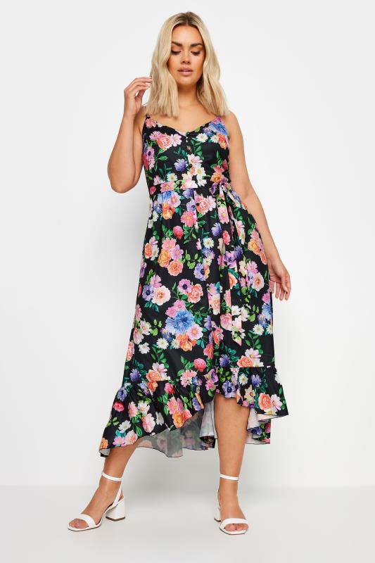 YOURS Plus Size White Floral Print Frill Hem Dress | Yours Clothing 1