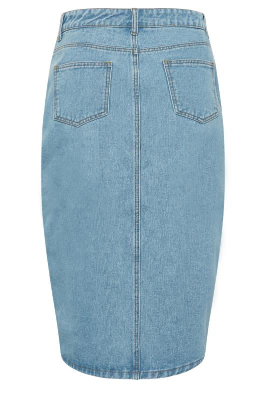 LTS Tall Blue Denim Midi Skirt | Long Tall Sally  6