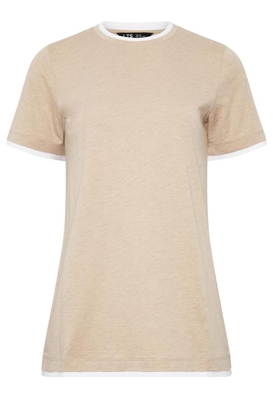 LTS Tall Natural Brown Layered T-Shirt | Long Tall Sally 5