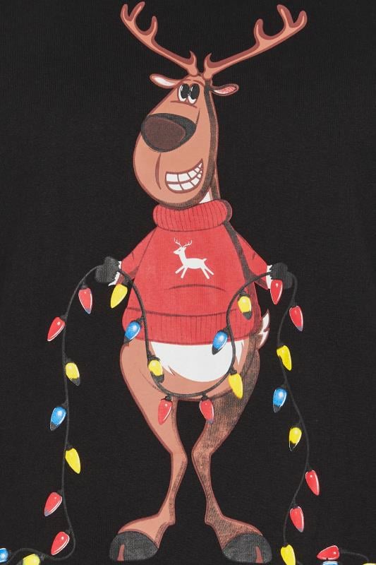 KAM Black Rudolph Graphic Print T-Shirt | BadRhino 2