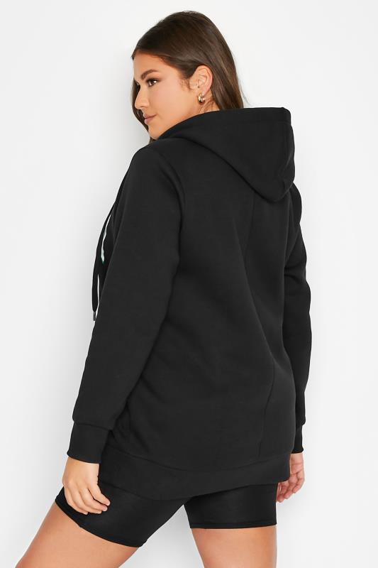 Plus Size Black 'Brooklyn'' Graphic Print Zip Hoodie | Yours Clothing 3