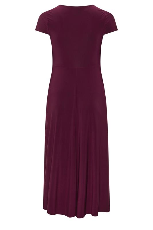 YOURS LONDON Plus Size Purple Twist Front Dress | Yours Clothing 2