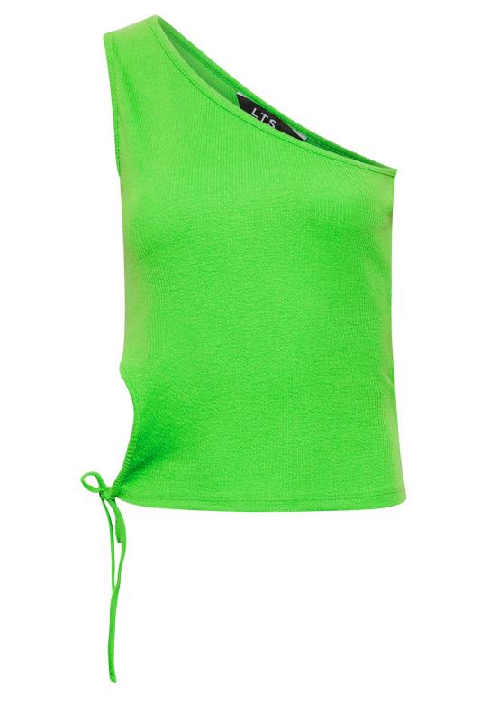 LTS Tall Green One Shoulder Cropped Top 6