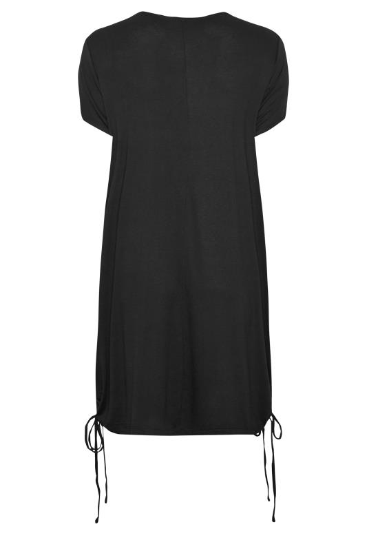 YOURS Plus Size Black Mesh Front Dress | Yours Clothing 7