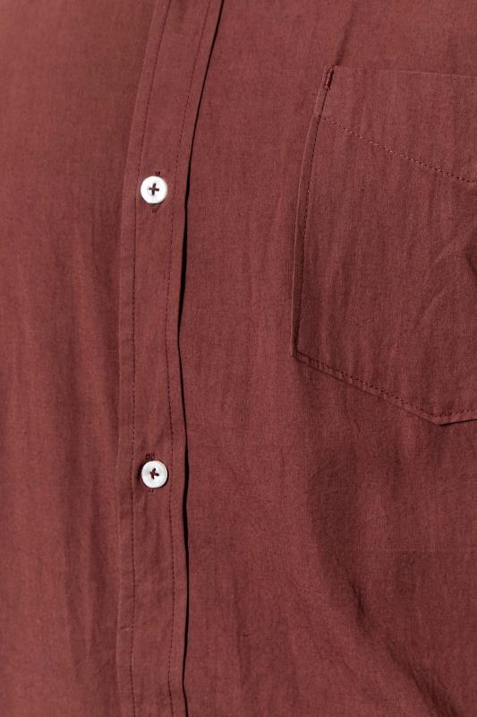 BadRhino Big & Tall Burgundy Red Long Sleeve Oxford Shirt | BadRhino 2