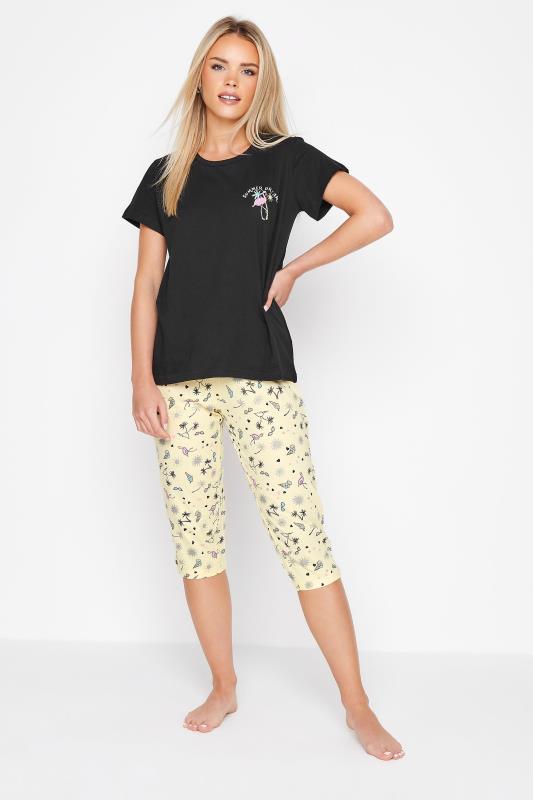 Petite Black 'Summer Dreams' Slogan Pyjama Set | PixieGirl  2