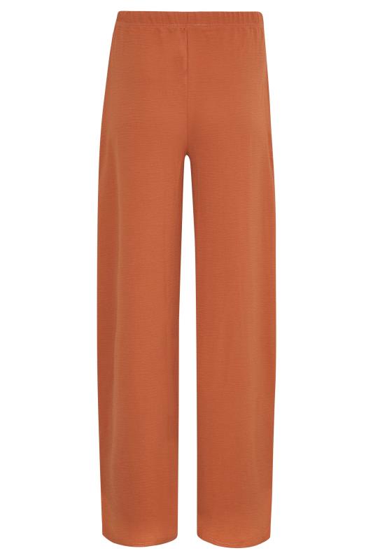 LTS Tall Rust Orange Crepe Wide Leg Trousers 5