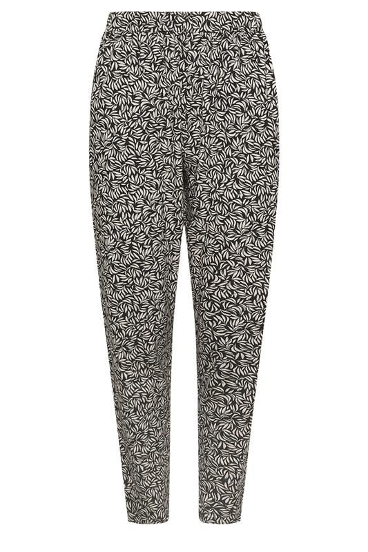 M&Co Black Leaf Print Hareem Trousers | M&Co 5