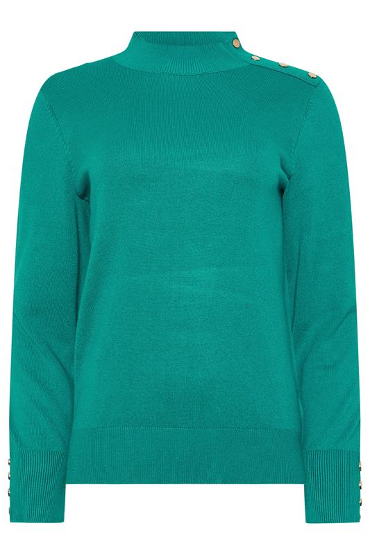 M&Co Green Button Turtle Neck Jumper | M&Co 5
