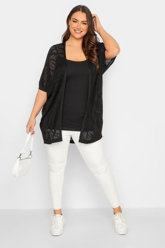 YOURS Plus Size Black Animal Print Cardigan | Yours Clothing 2