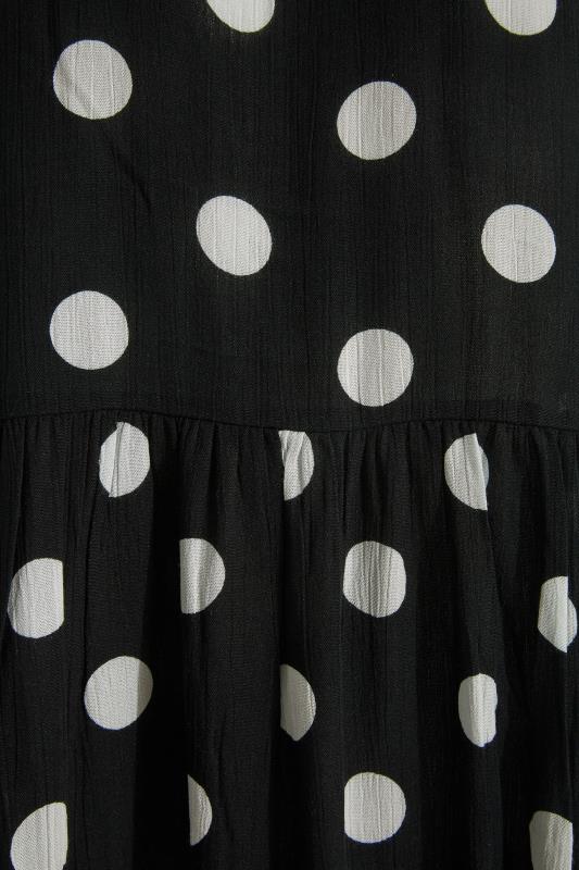 LTS Tall Black Polka Dot Maxi Dress 4