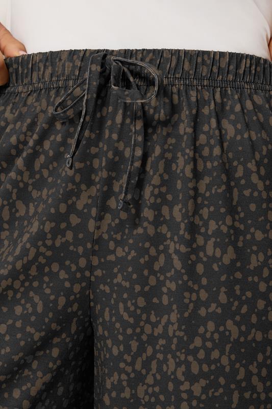 M&Co Petite Brown Animal Print Wide Leg Culottes | M&Co 4