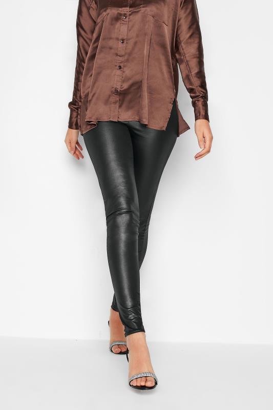 Tall  LTS Tall Black Faux Leather Look Stretch Leggings