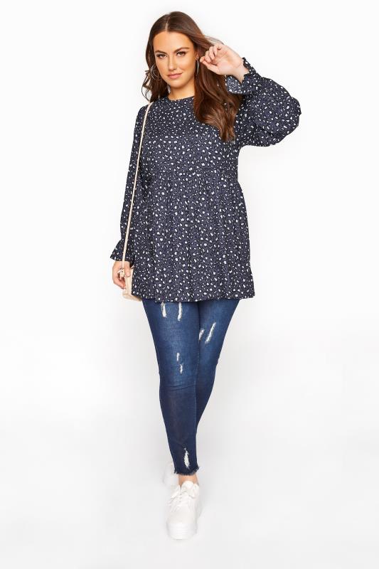 LIMITED COLLECTION Blue Animal Blouse | Yours Clothing 2