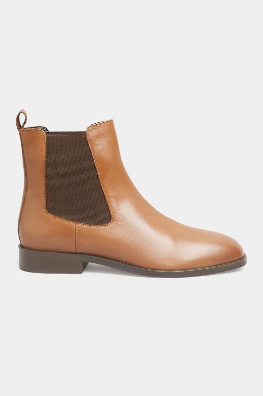 LTS Tan Brown Leather Chelsea Boots In Standard D Fit 3