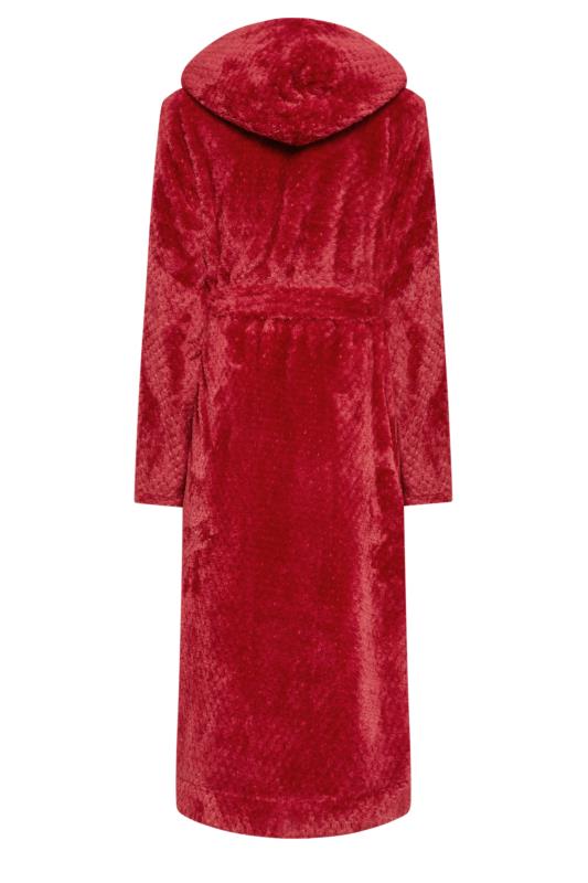 M&Co Red Hooded Soft Touch Maxi Dressing Gown | M&Co 8