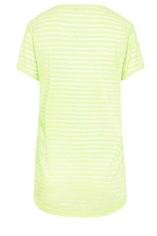 LTS Tall Neon Green Stripe T-Shirt 7