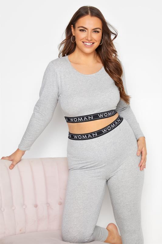 Plus Size  YOURS Curve Grey Woman Lounge Top