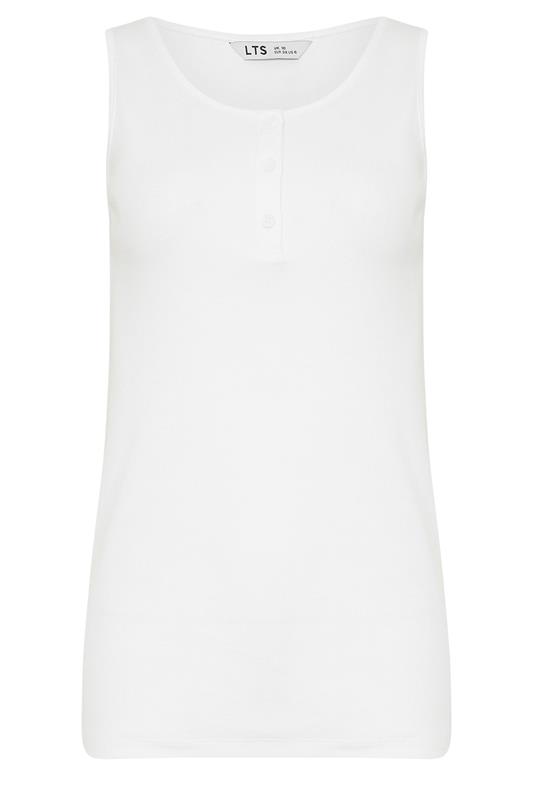 LTS Tall Women's White Ribbed Placket Vest | Long Tall Sally 5