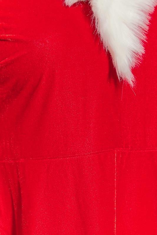 YOURS LONDON Plus Size Red Velvet Santa Christmas Dress | Yours Clothing 8