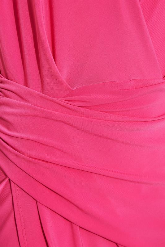 LTS Tall Hot Pink Wrap Dress 5