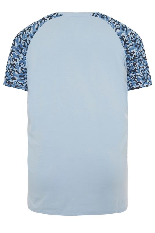 BadRhino Big & Tall Blue Camo Raglan T-Shirt 3