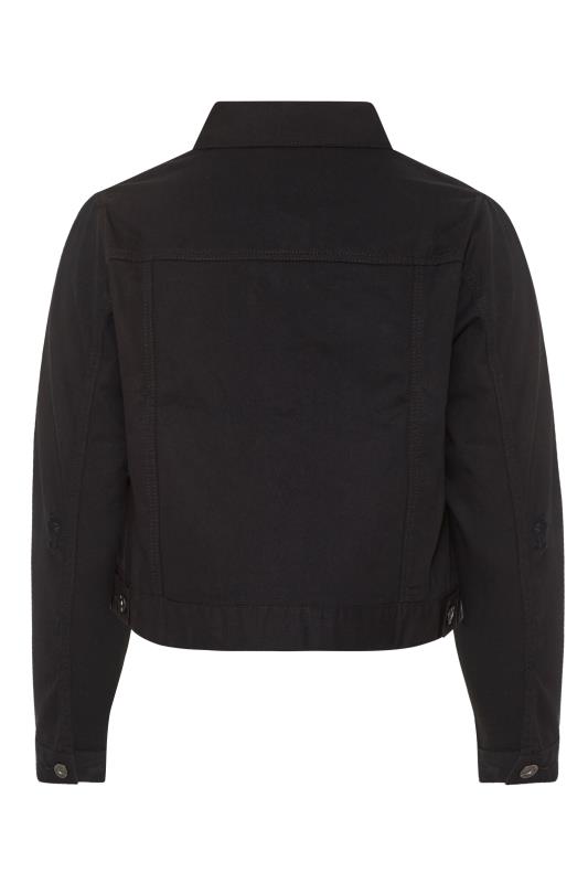 Black Distressed Denim Jacket | Yours Clothing 6
