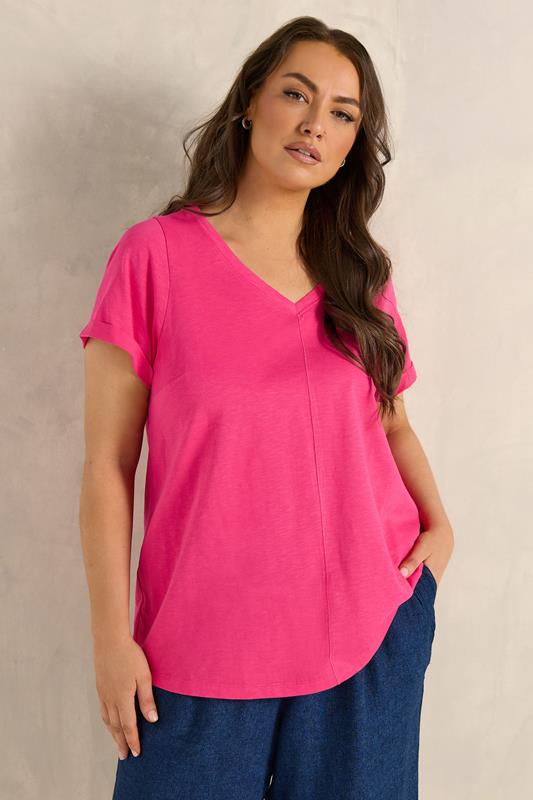 EVANS T-Shirt in Pink aus Baumwolle
