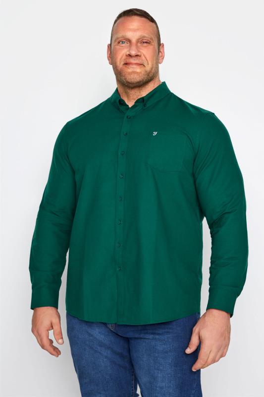 Plus Size  FARAH Sage Green Drayton Shirt