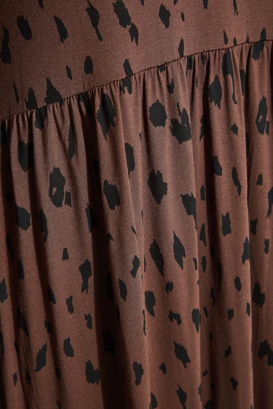 Tall Women's LTS Maternity Brown Animal Print Tiered Dress | Long Tall Sally 5
