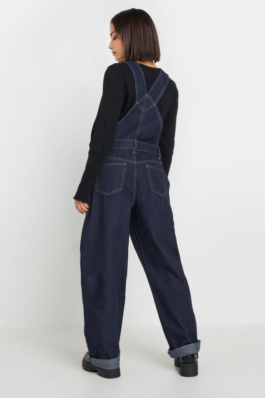 PixieGirl Petite Women's Indigo Blue Straight Leg Cotton Dungarees | PixieGirl 2
