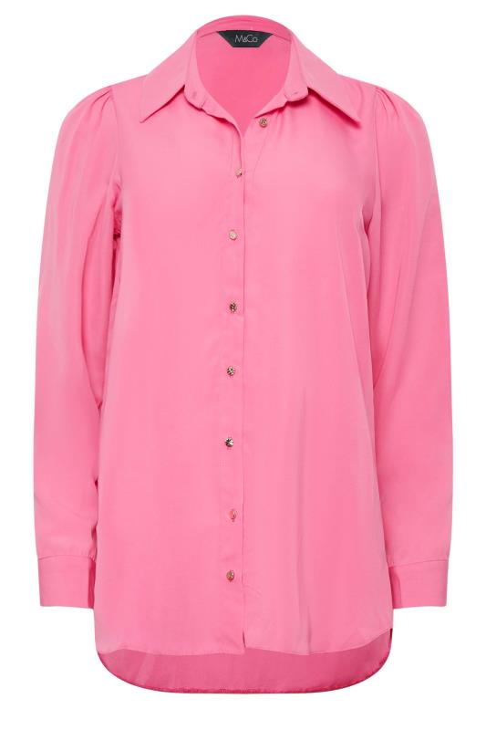 M&Co Hot Pink Tie Waist Tunic Shirt | M&Co 6