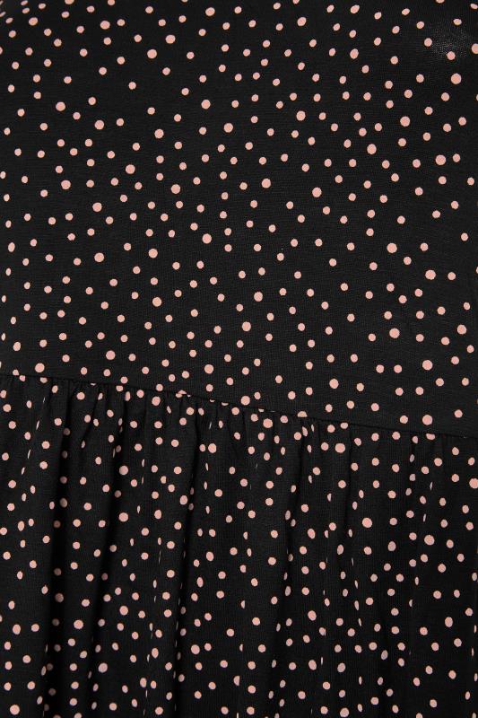 LIMITED COLLECTION Black Polka Dot Angel Sleeve Peplum Top_S.jpg
