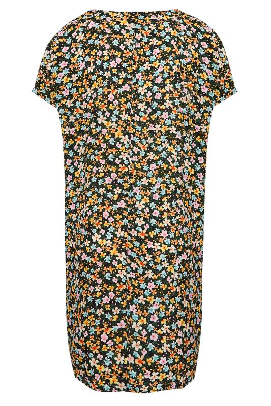 YOURS Plus Size Black Floral Tunic Dress | Yours Clothing 7