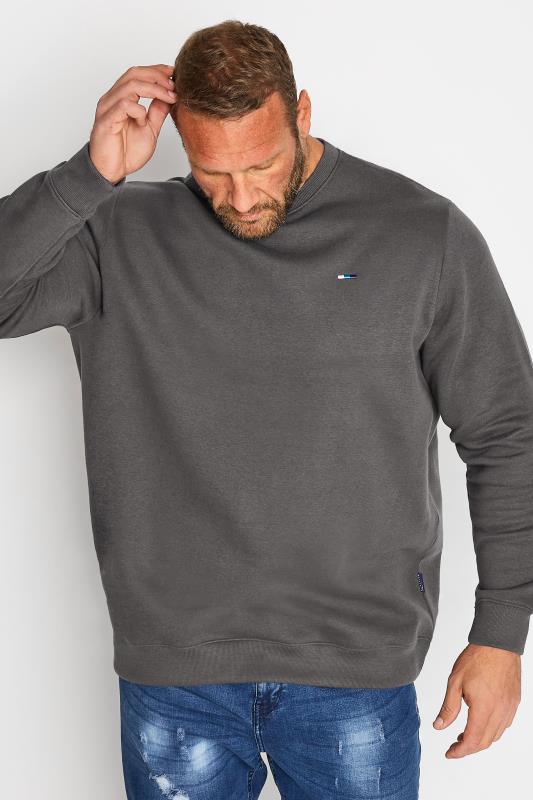 BadRhino Big & Tall Grey Essential Sweatshirt | BadRhino 1