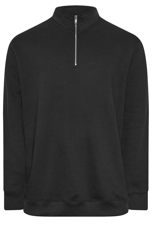 BadRhino Big & Tall Black Quarter Zip Sweatshirt | BadRhino 7