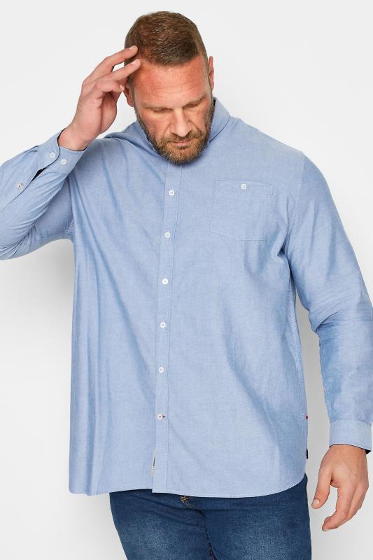 Men's  D555 Big & Tall Light Blue Long Sleeve Oxford Shirt