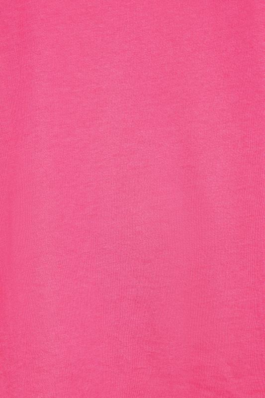 YOURS Curve Plus Size Hot Pink Essential Short Sleeve T-Shirt | Yours Clothing  4