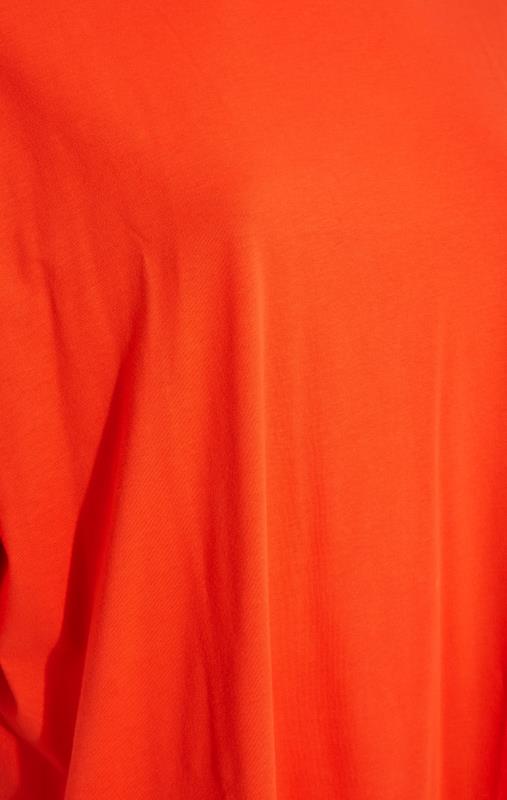Plus Size Bright Orange Oversized T-Shirt | Yours Clothing  5