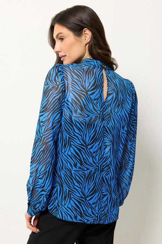 M&Co Blue Zebra Print Blouse | M&Co 2