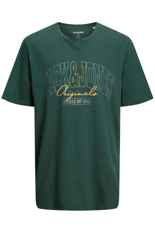 JACK & JONES Big & Tall Green Penny Printed T-Shirt 2