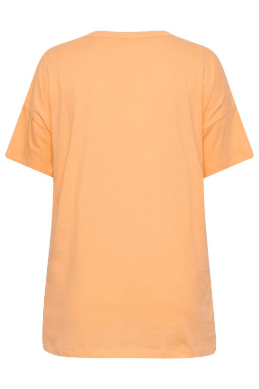 LIMITED COLLECTION Curve Orange Oversized Side Split T-shirt | Yours Clothing  9