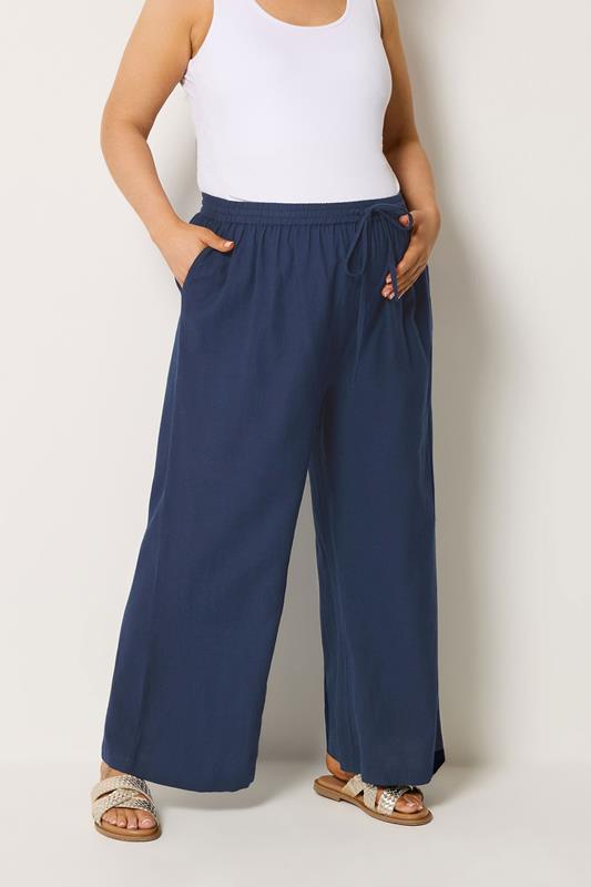  BUMP IT UP UMSTANDSMODE Hose mit weitem Bein in Marineblau