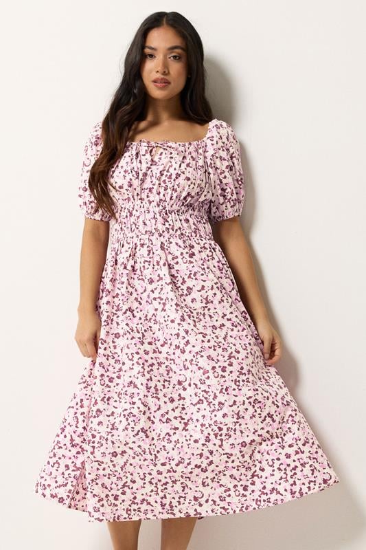  PixieGirl Petite vestido midi rosa con estampado animal