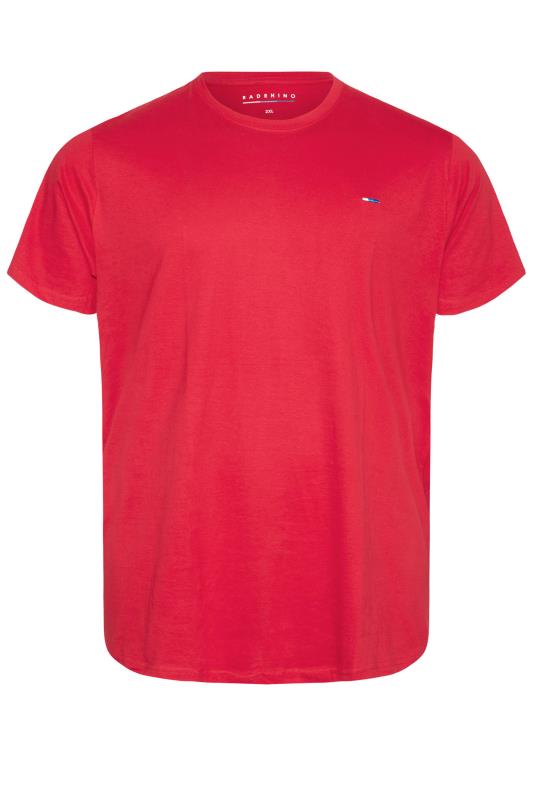 BadRhino Big & Tall Red Plain T-Shirt_F.jpg