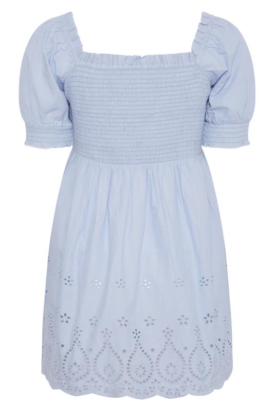 Curve Blue Shirred Broderie Anglaise Top_BK.jpg