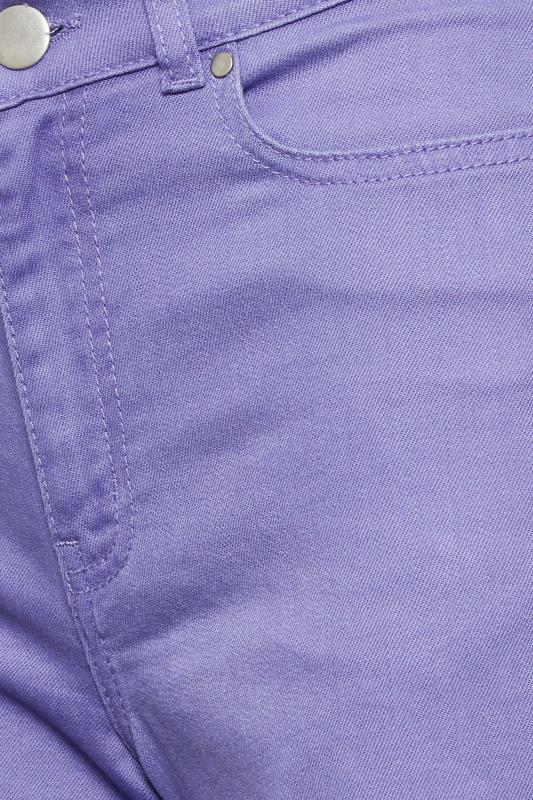 LTS Tall Women's Purple Mom Denim Shorts | Long Tall Sally 3