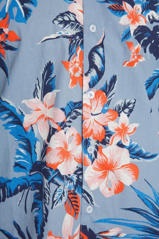 BadRhino Big & Tall Blue Floral Print Shirt 2