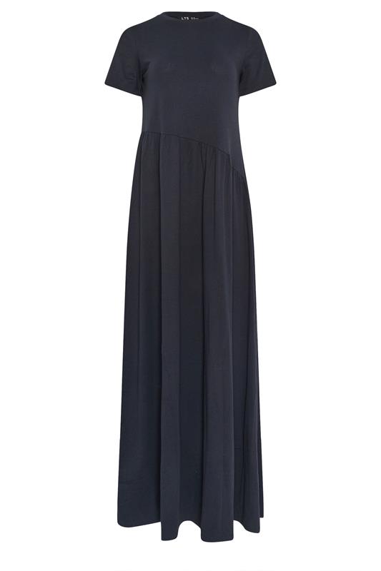 LTS Tall Women's Navy Blue Asymmetric Cotton Maxi Dress | Long Tall Sally 5
